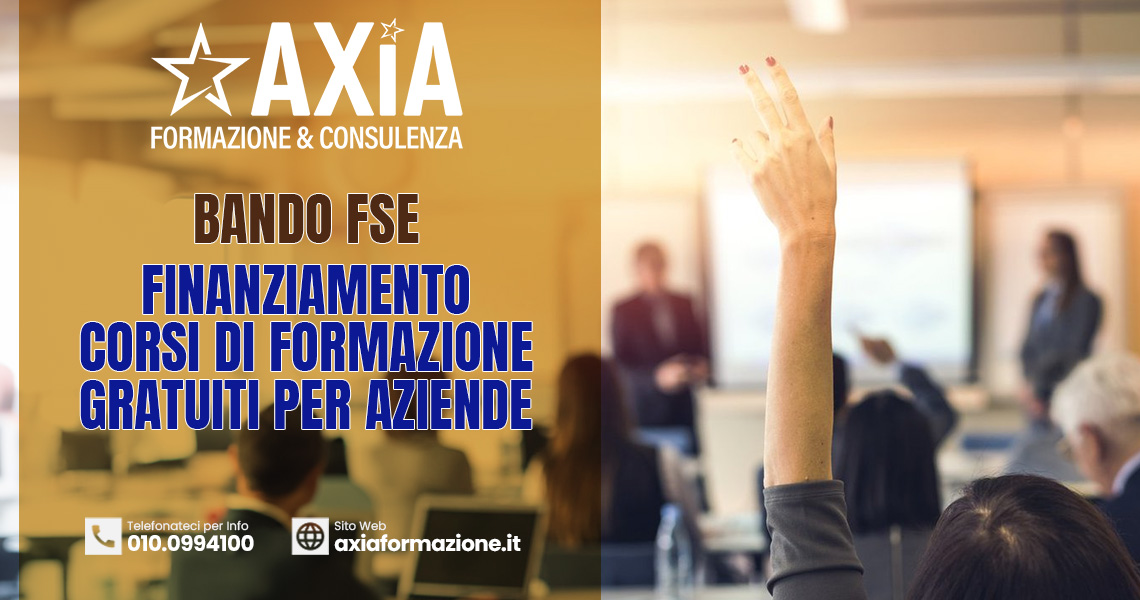 BANDO FSE - Finanziamento corsi di formazione gratuiti per aziende