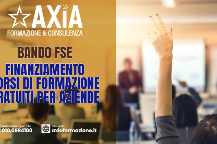 BANDO FSE - Finanziamento corsi di formazione gratuiti per aziende